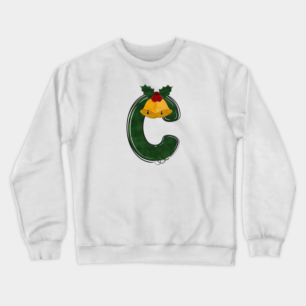 Letter C - Christmas Letter Crewneck Sweatshirt by Pop Cult Store